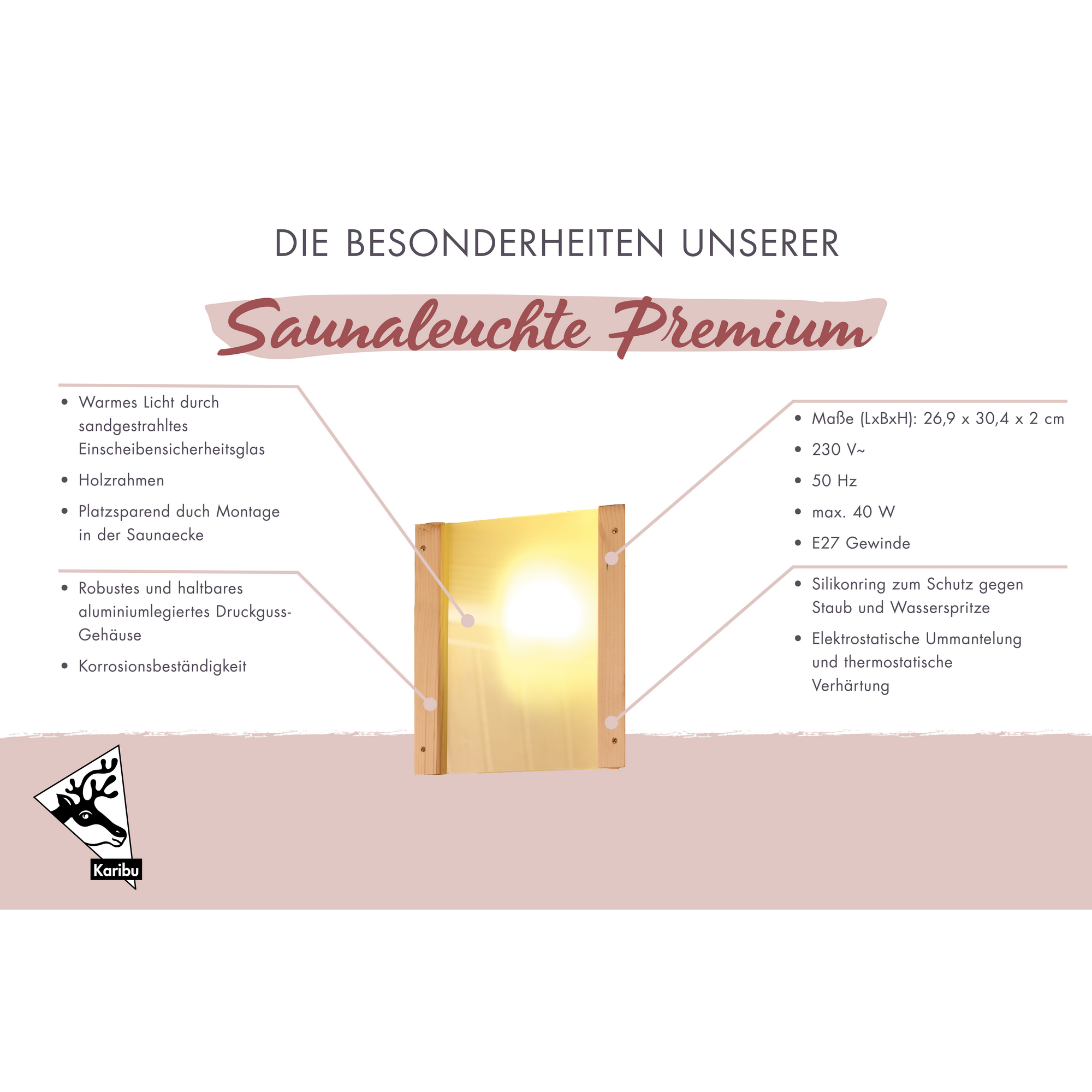 Thumbnail - Karibu Saunaleuchte 'Premium'