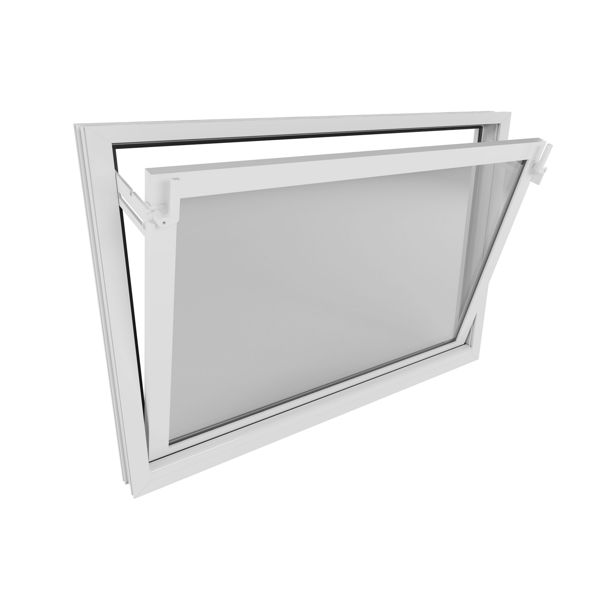 Kunststoff-Kippfenster 900 x 600 mm weiß DIN
