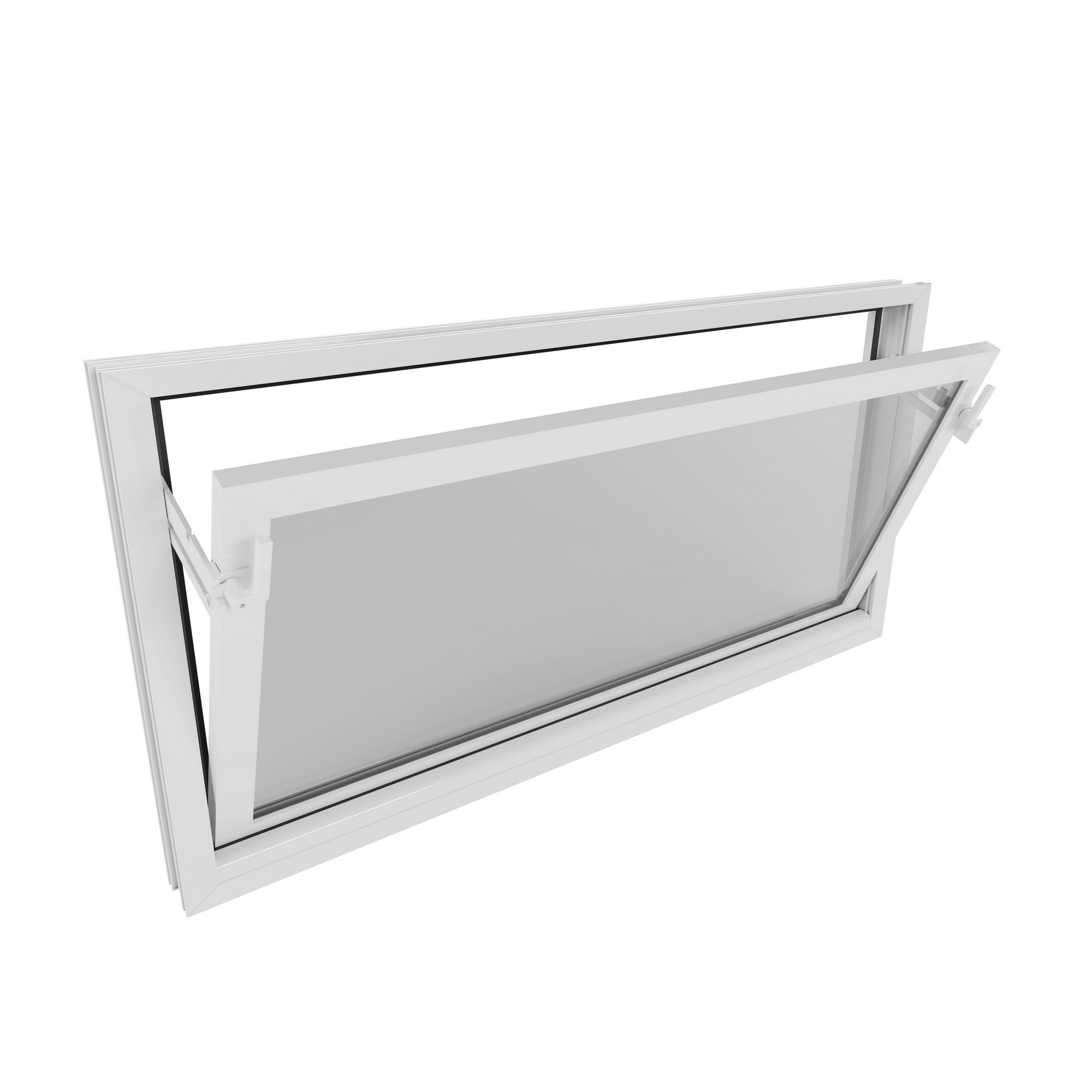 Kunststoff-Kippfenster 1000 x 500 mm weiß DIN