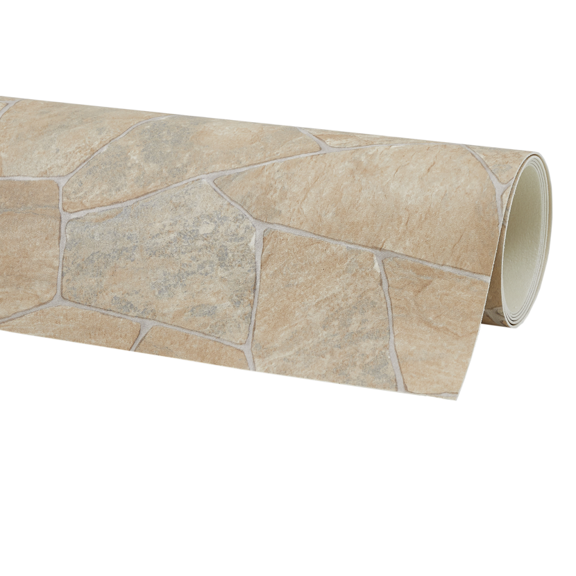 Rollenware CV-Bodenbelag Bruchstein Beige