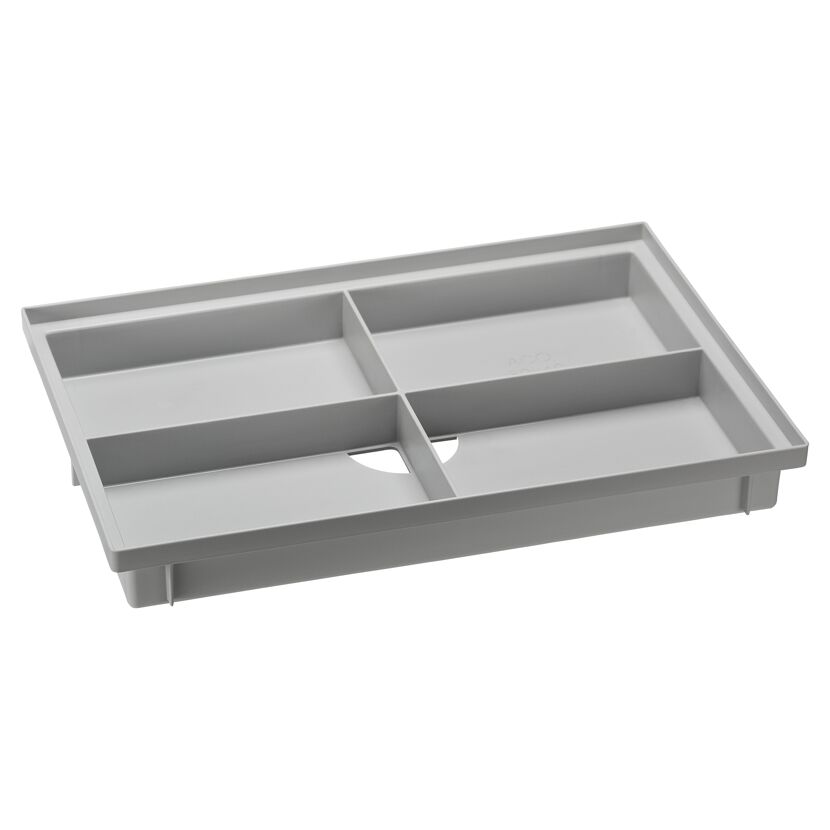 Graue Bodenwanne Vario Light mit Fächern