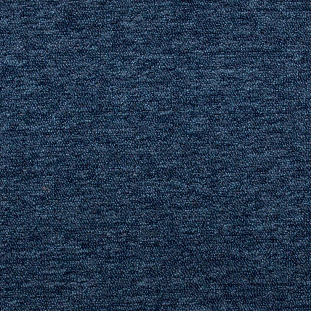 Blauer Feinschlingen-Teppich Rambo, Nahaufnahme