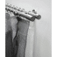 Verkleinertes Bild von Gardinenstange 'Zylinder' 2-läufig Edelstahl-Optik 160 cm