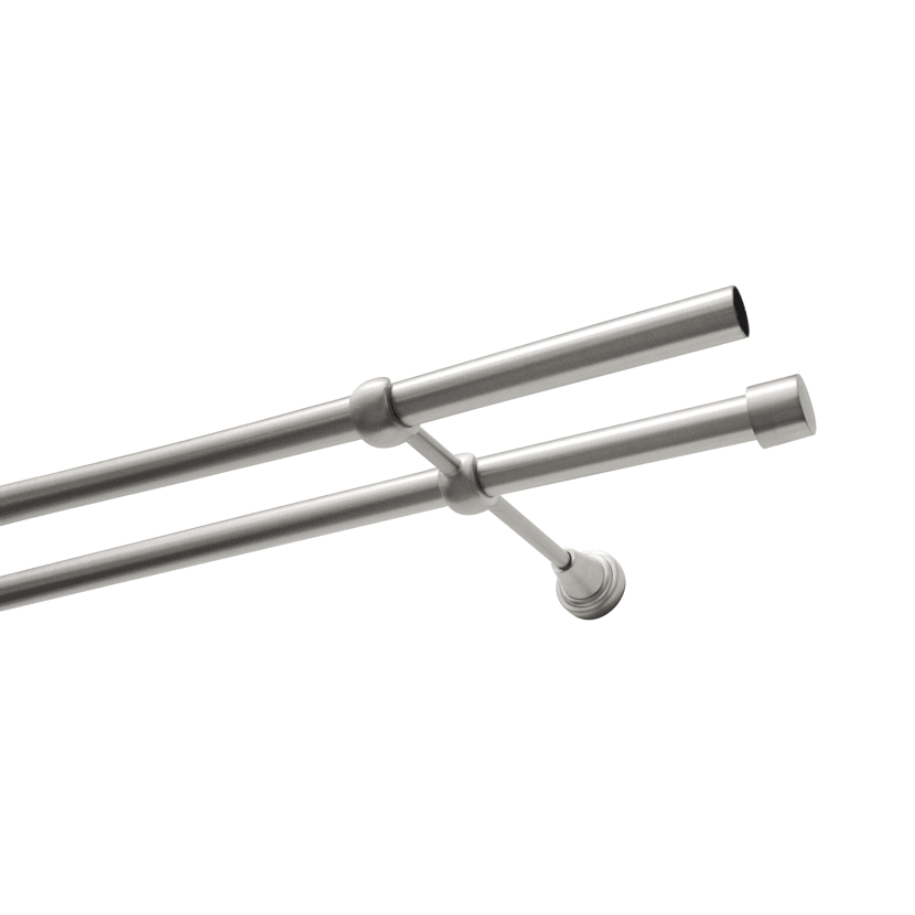 Doppelte Gardinenstange aus Metall