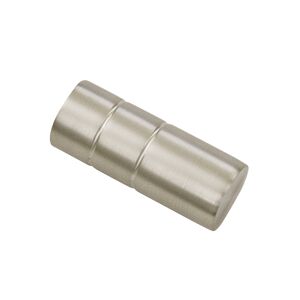 Endknopf für Gardinenstange 'Ally' zylinderförmig Ø 19 mm silber satiniert, 2er-Pack