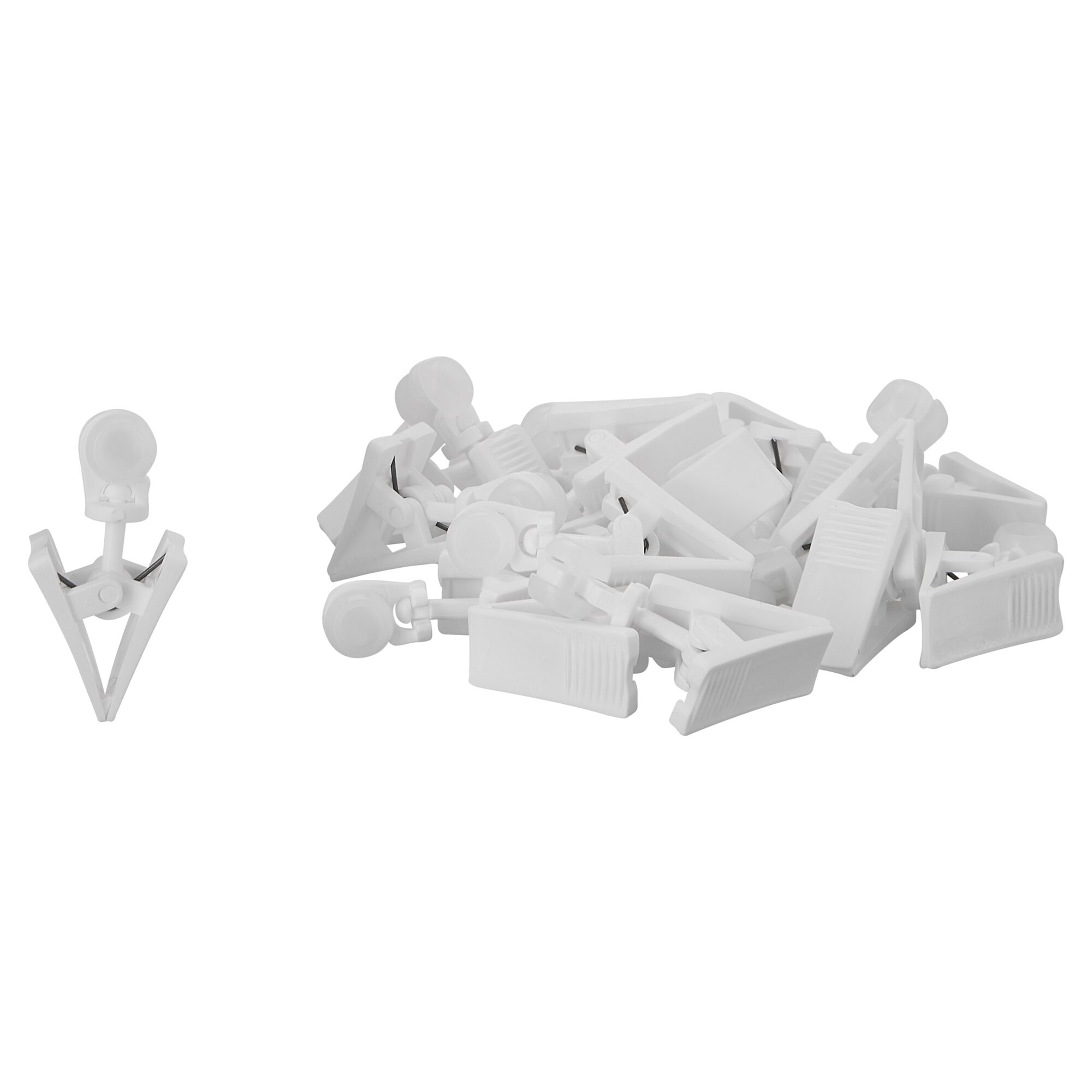 Weiße Rollringe mit Klammer, 20 Stück