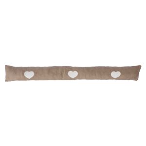 Zugluftstopper 'Herz' taupe 11 x 90 cm