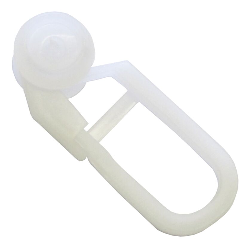 Weißer Rollring für Vorhangschienen