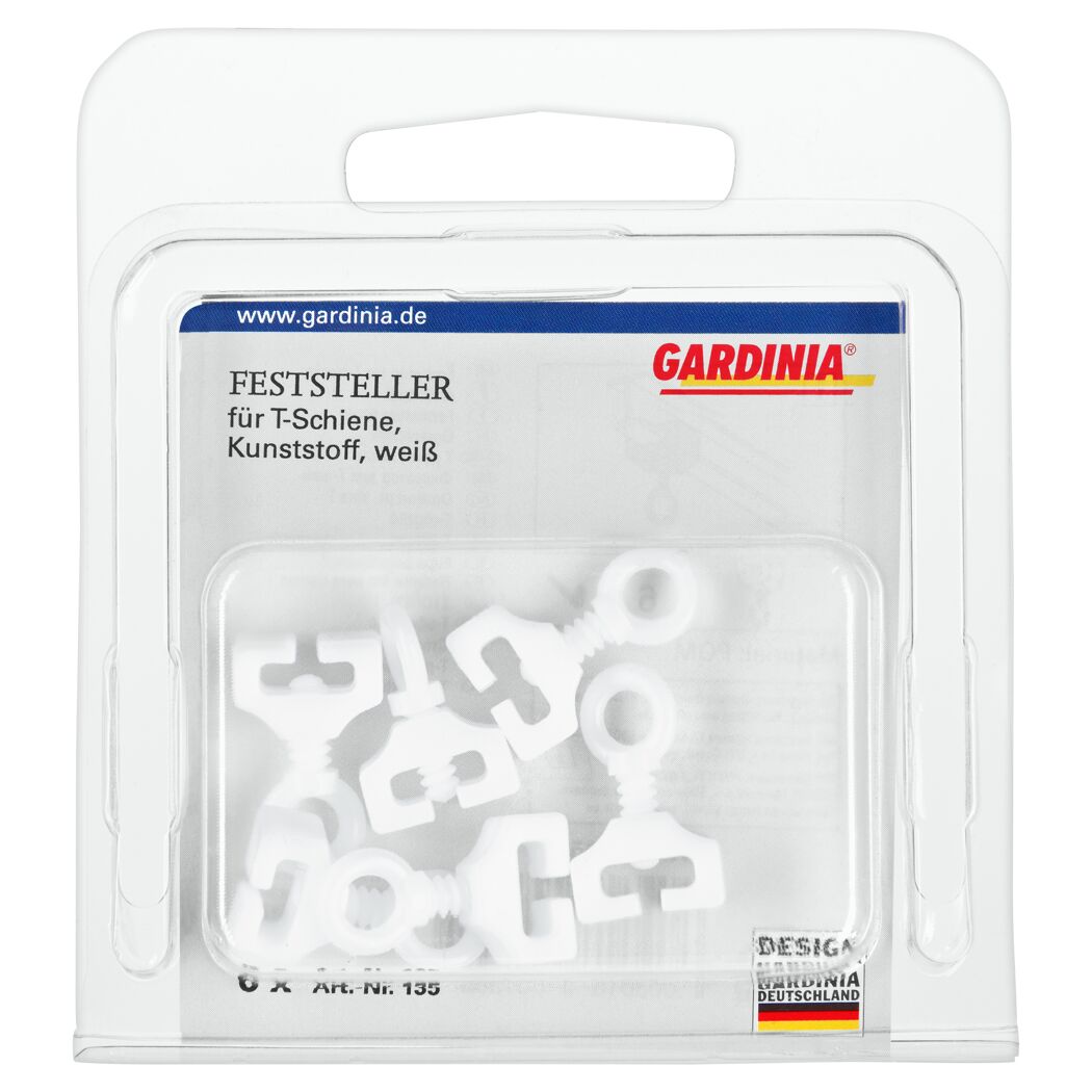 Gardina Feststeller für T-Schiene, Kunststoff, weiß, 6 Stück