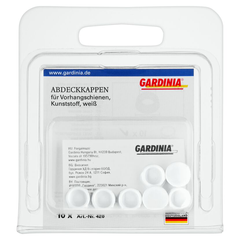 Gardina Abdeckkappen für Vorhangschienen, weiß, Kunststoff