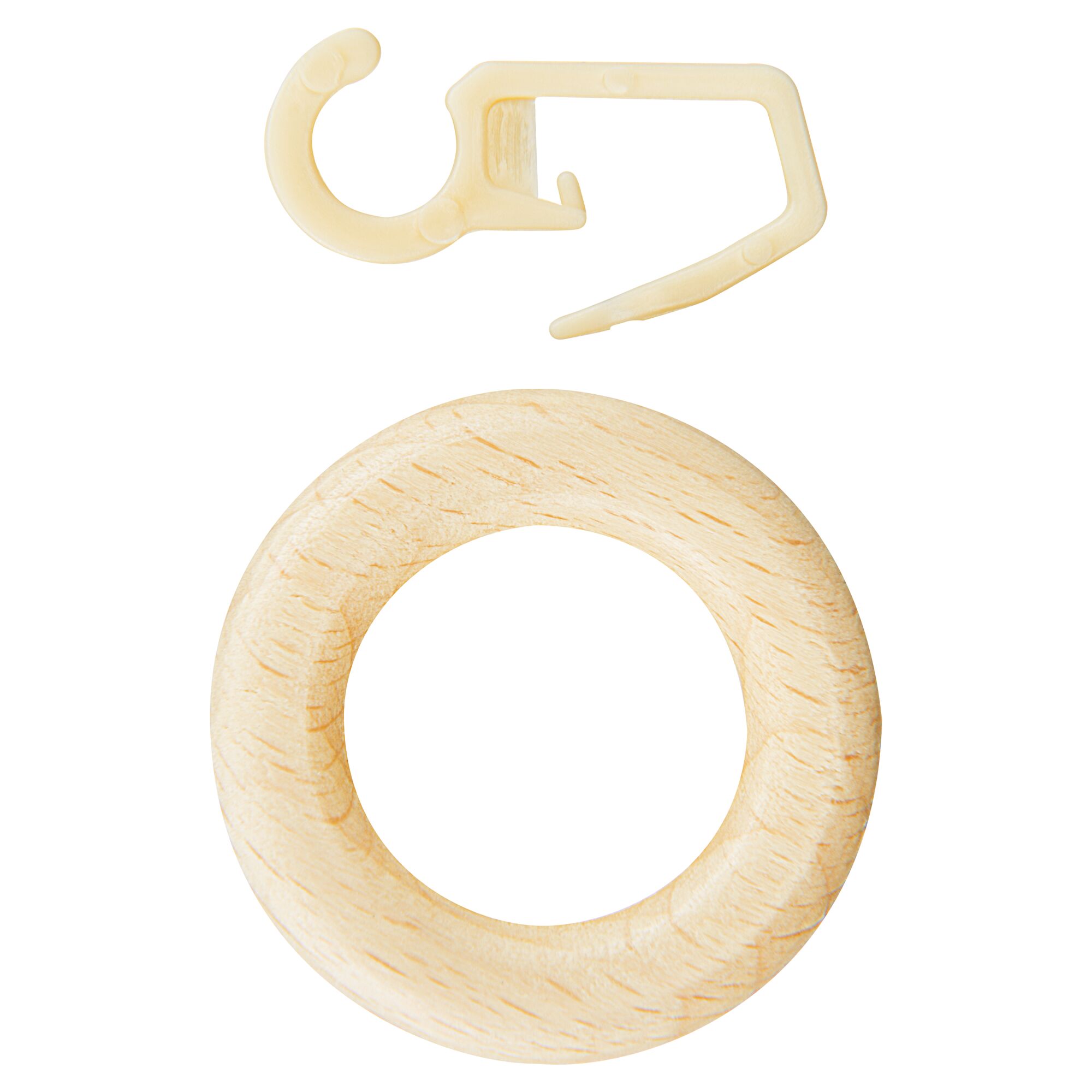 Holzring mit Gardinenhaken