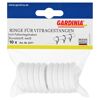 Gardina Ringe für Vitragestangen, 10 Stück, weiß.