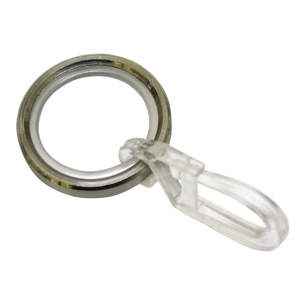 Gardinenringe New York mit Haken aus Edelstahl