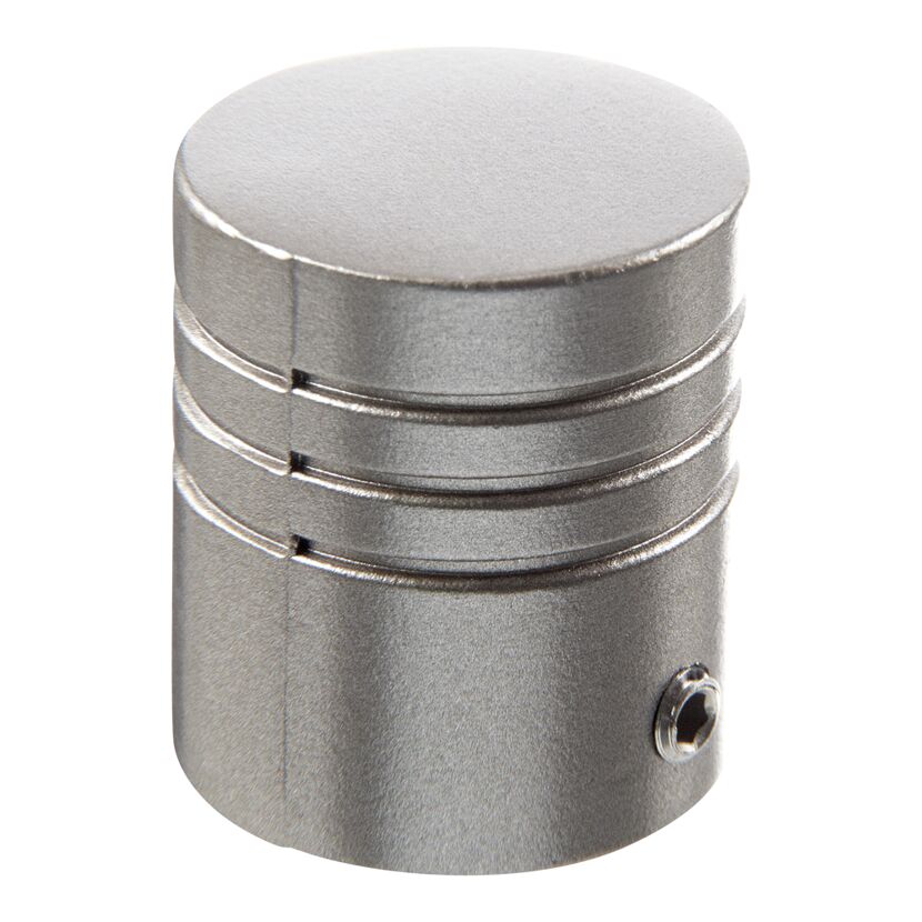 Endknopf Memphis, Zylinder, Metall