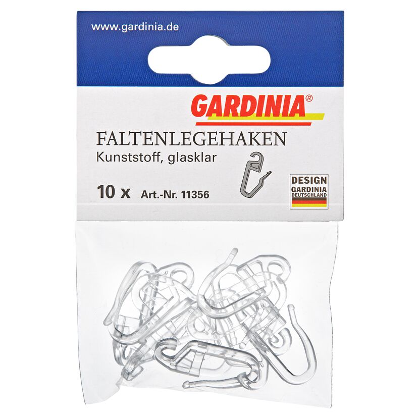 Gardina Faltenlegehaken aus Kunststoff, glasklar