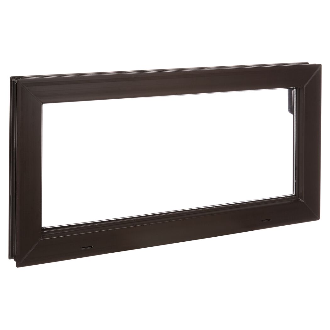 Dunkelbraunes Kellerfenster