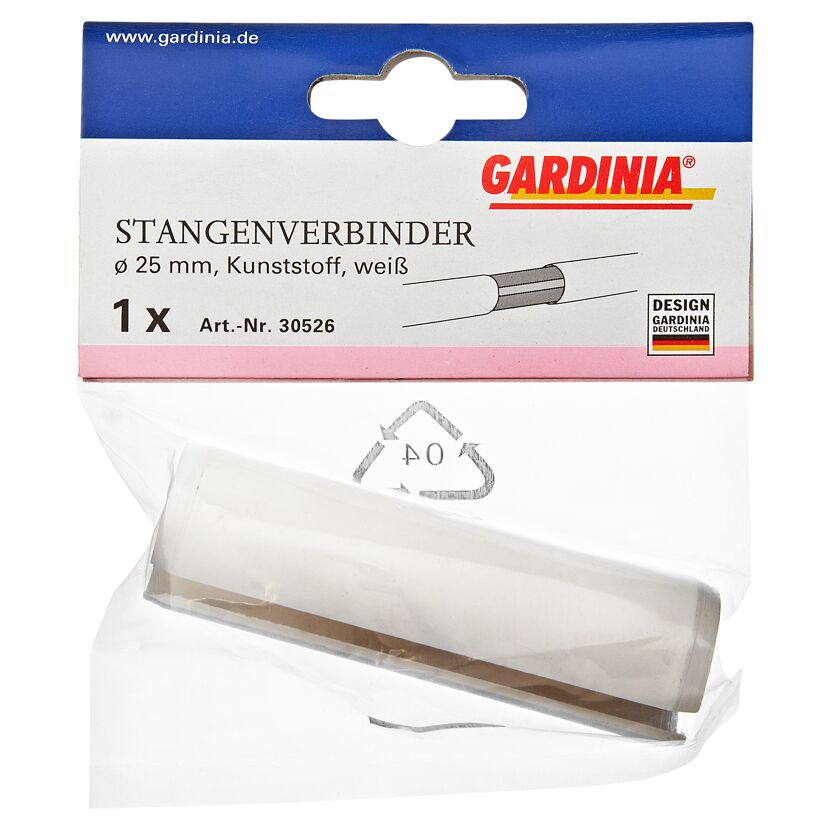 Gardina Stangenverbinder weiß, 25 mm Durchmesser, in Verpackung
