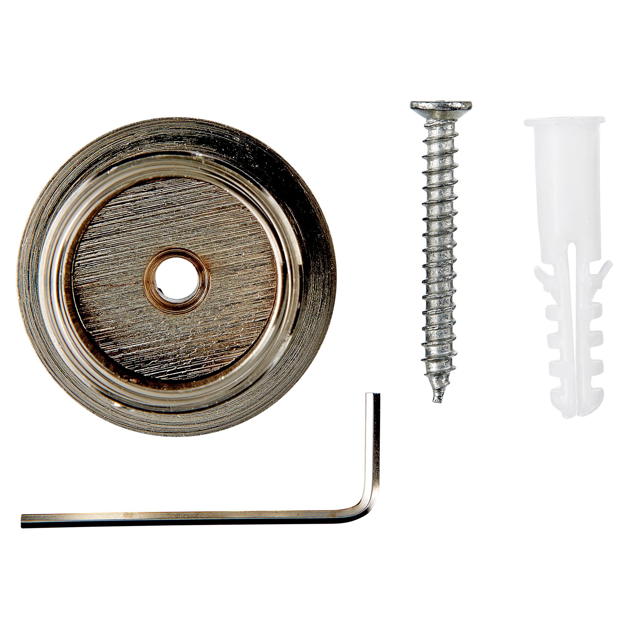 Wandlager Windsor bronze mit Inox-Schraube, Dübel und Inox-Schlüssel.