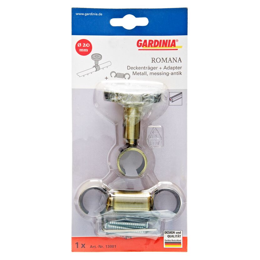 Gardina Romana Deckenträger und Adapter, messing-antik