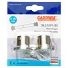Gardina Memphis Wandlager 2er-Set, Edelstahl-Optik
