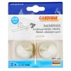 Gardina Memphis Endknopf Kegel Profil, Metall, Edelstahl-Optik, 2 Stück