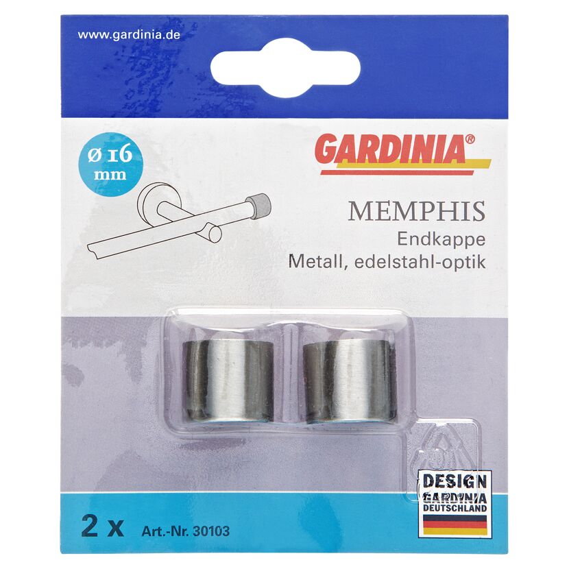 Gardina Memphis Endkappe, Metall, Edelstahl-Optik