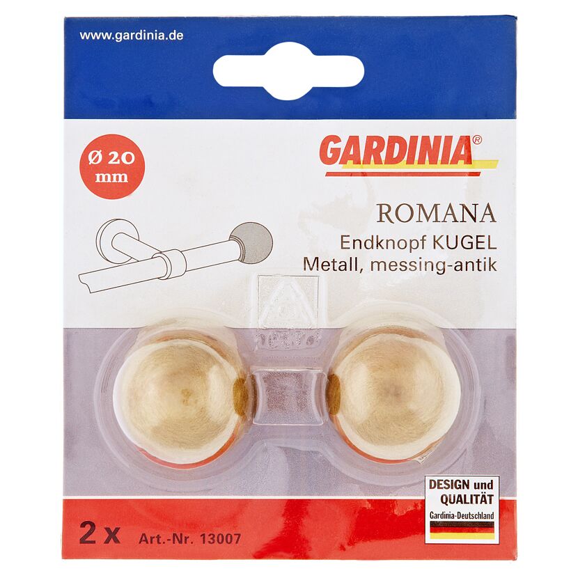 Gardina Romana Endknopf Kugel messing-antik