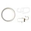 Gardinenringe Romana mit Haken, silber