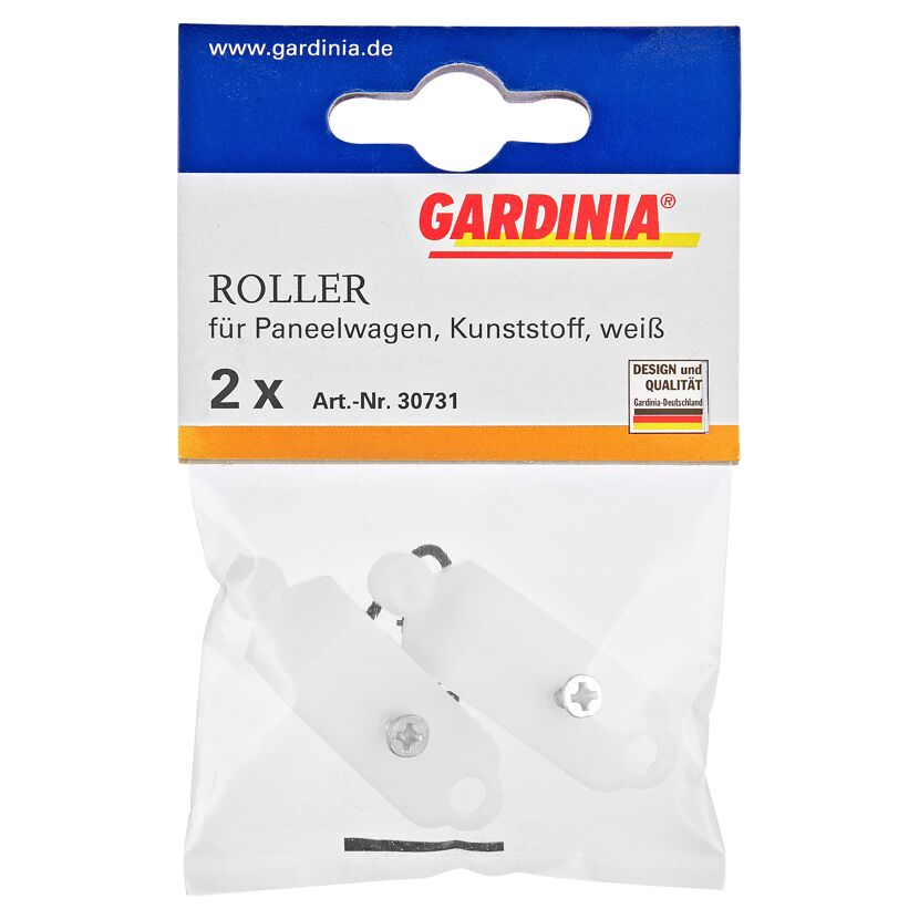 Gardina Roller für Paneelwagen, Kunststoff, weiß, 2 Stück in Verpackung