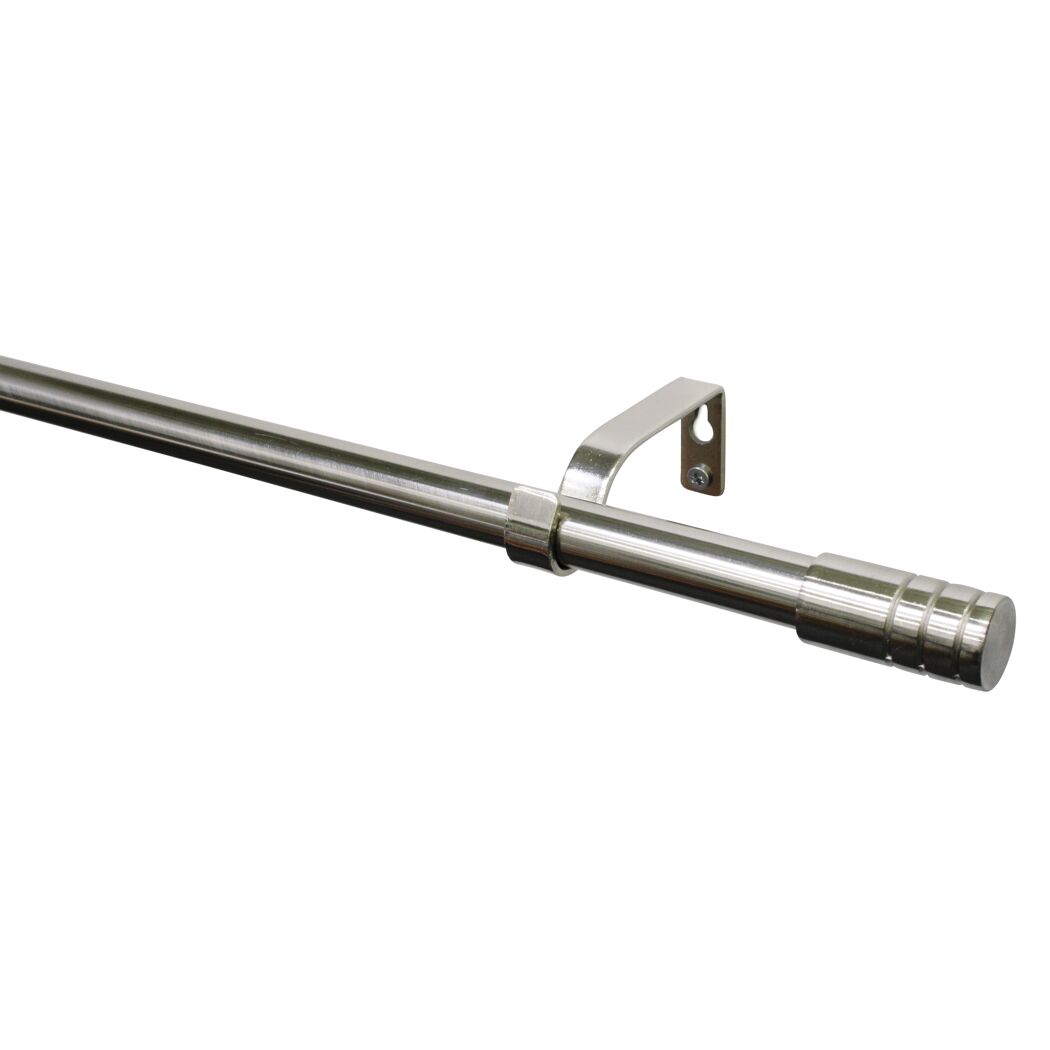 Metallstange mit Halterung und Endstück.