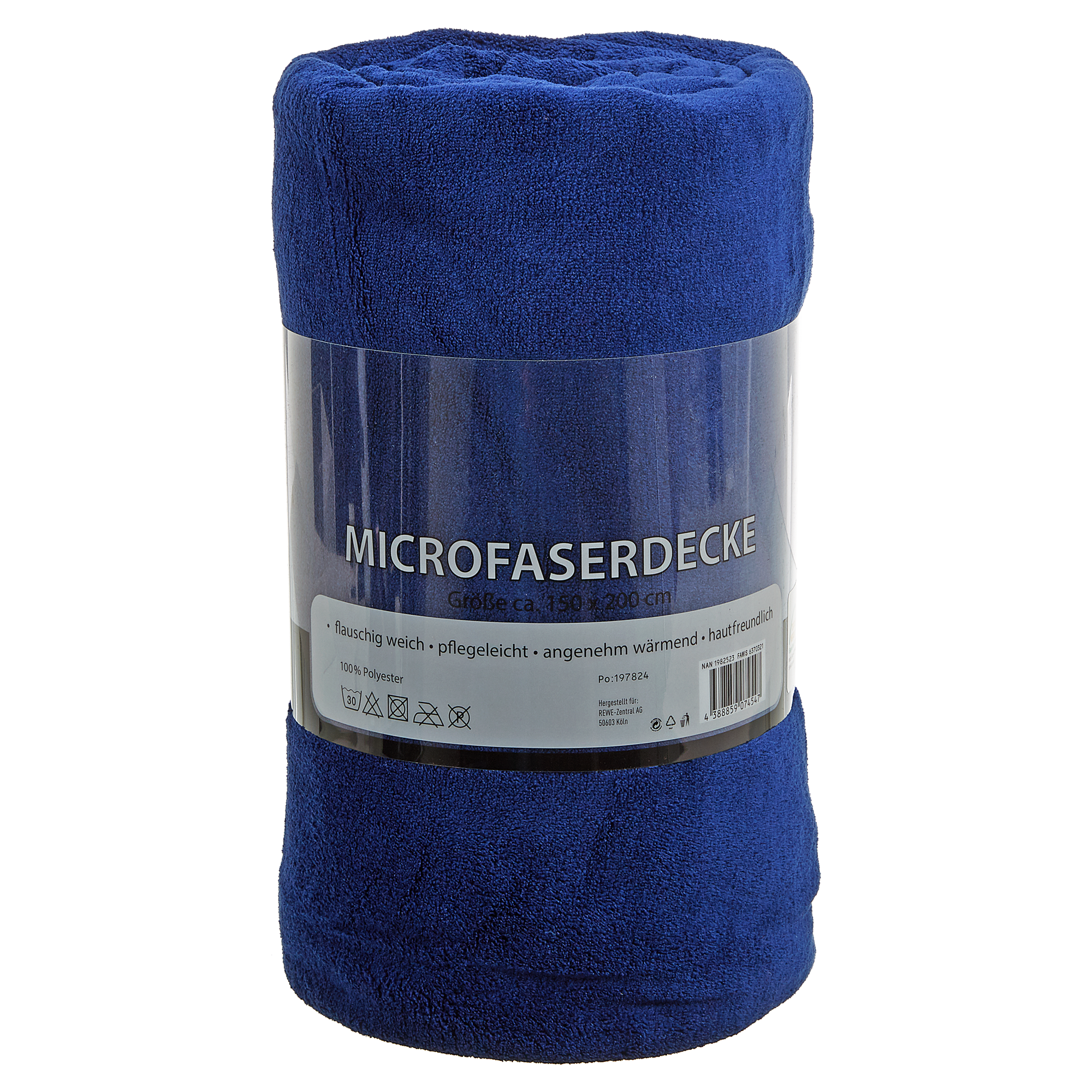 Microfaserdecke 200 x 150 cm blau + product picture