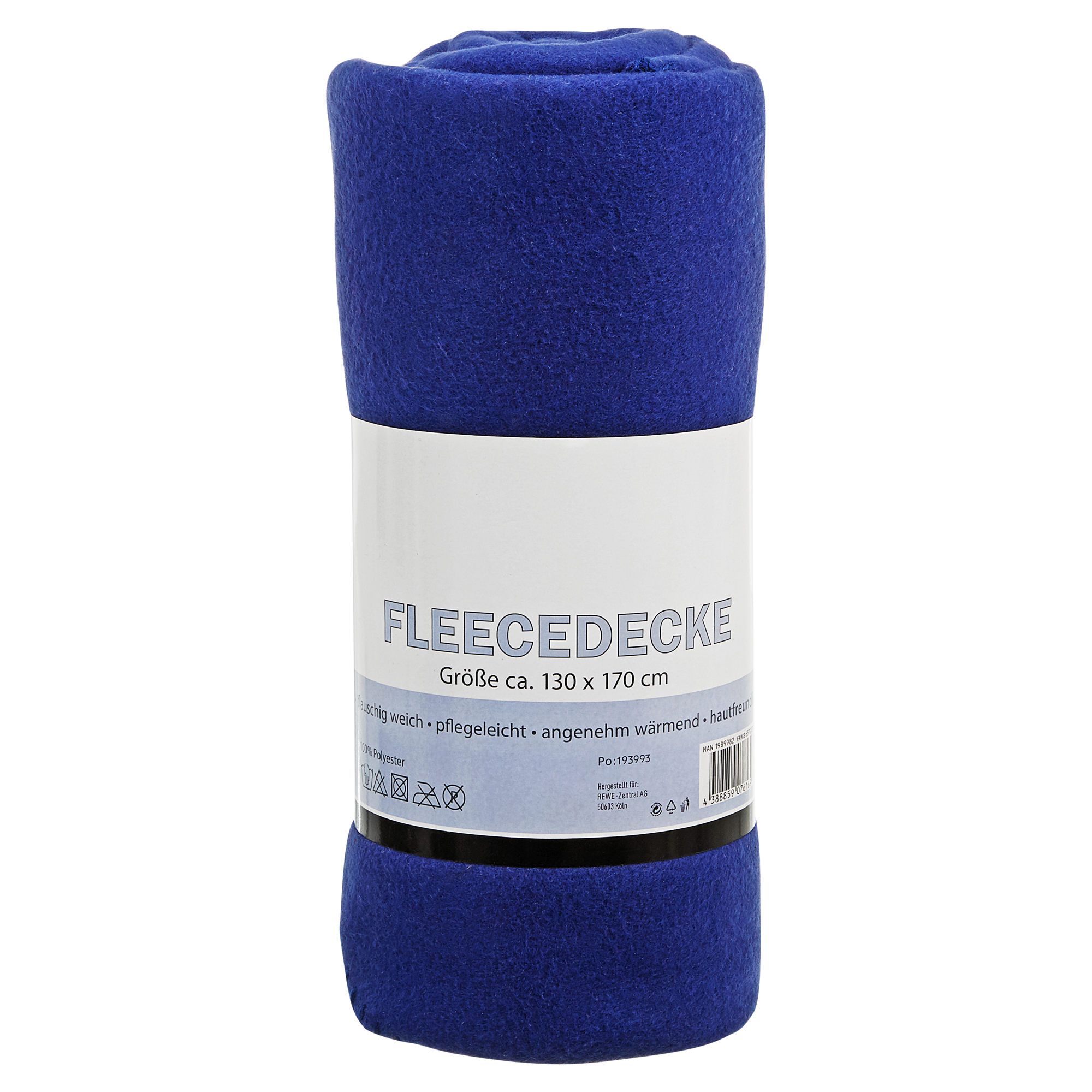 Fleecedecke blau 170 x 130 cm + product picture