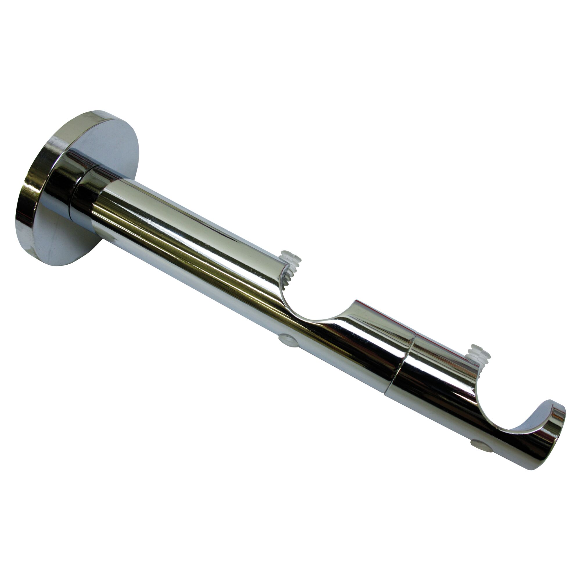 Doppelter Gardinenstangenhalter, chrom