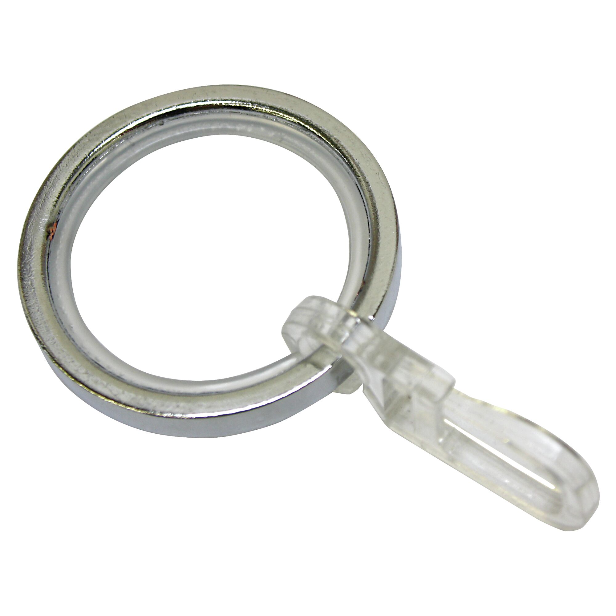Metallring mit transparentem Clip