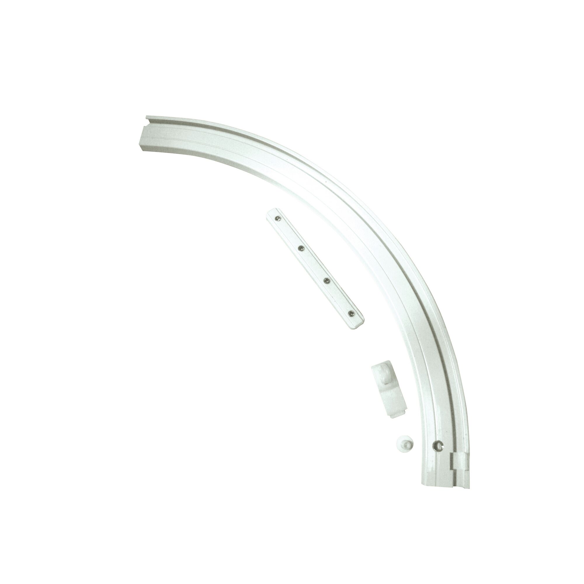 weiße Alu-Schiene für Rundbogen