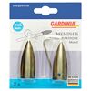 Gardina Endknopf Memphis, 2 Stück, messing-antik