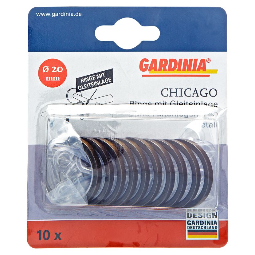 Gardina Chicago Ringe mit Gleiteinlage, 10 Stück