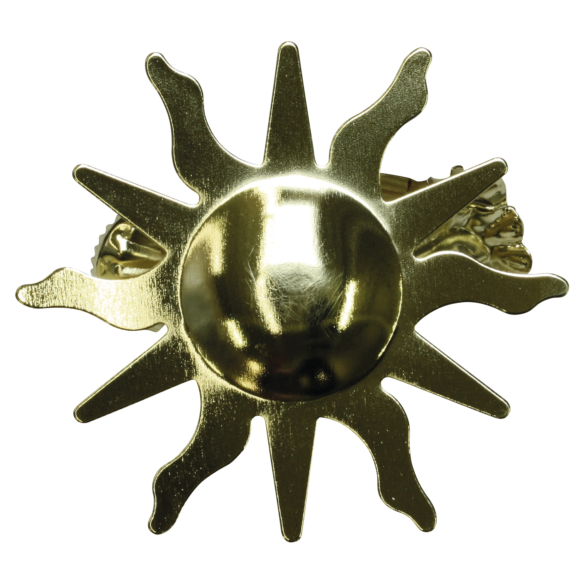 Dekoklammer "Sun" Metall vermessingt golden + product picture
