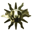 Verkleinertes Bild von Dekoklammer "Sun" Metall vermessingt golden