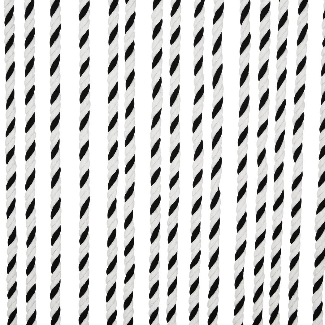 Schwarz-weißer Seilvorhang