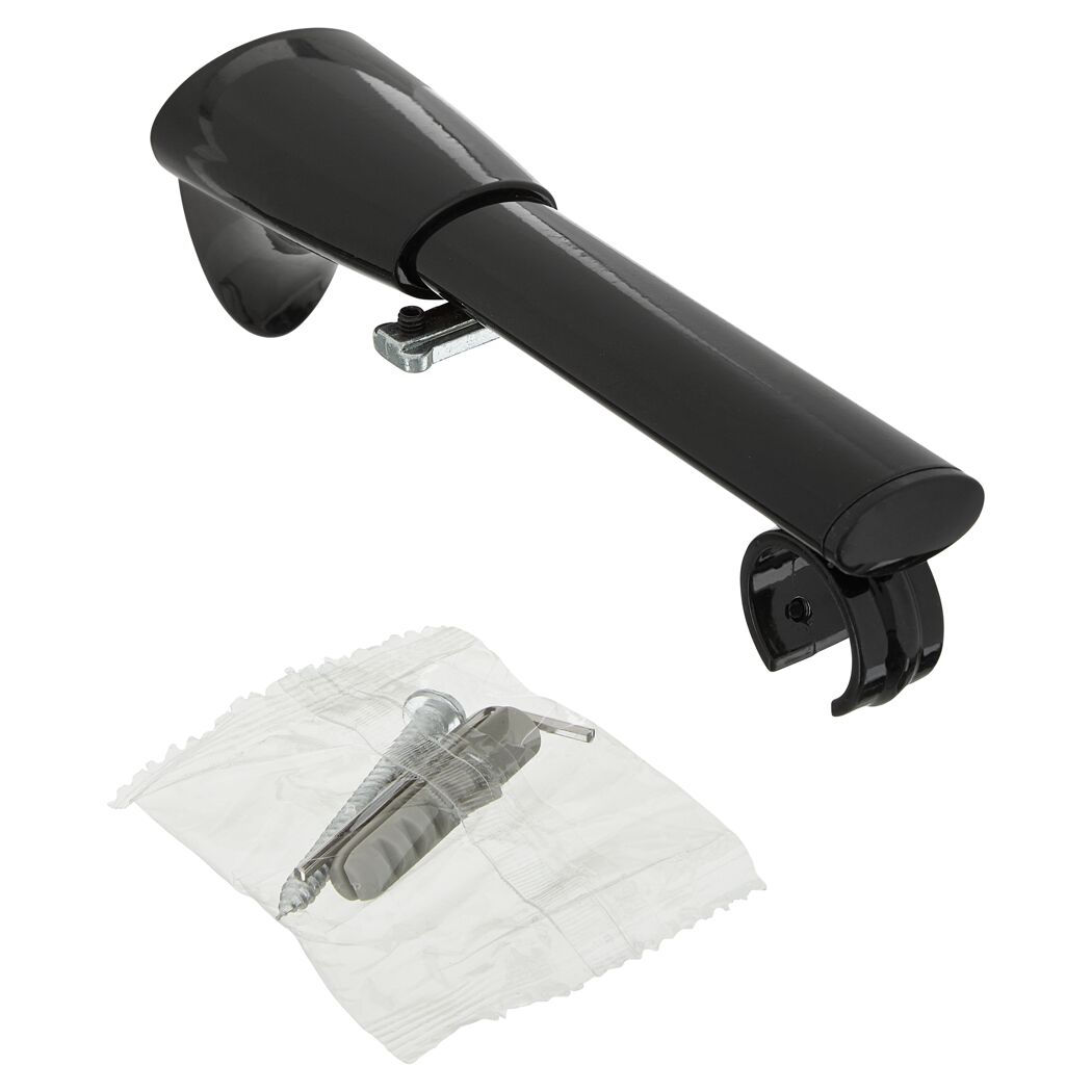 Schwarzer Universal-Träger mit Schrauben