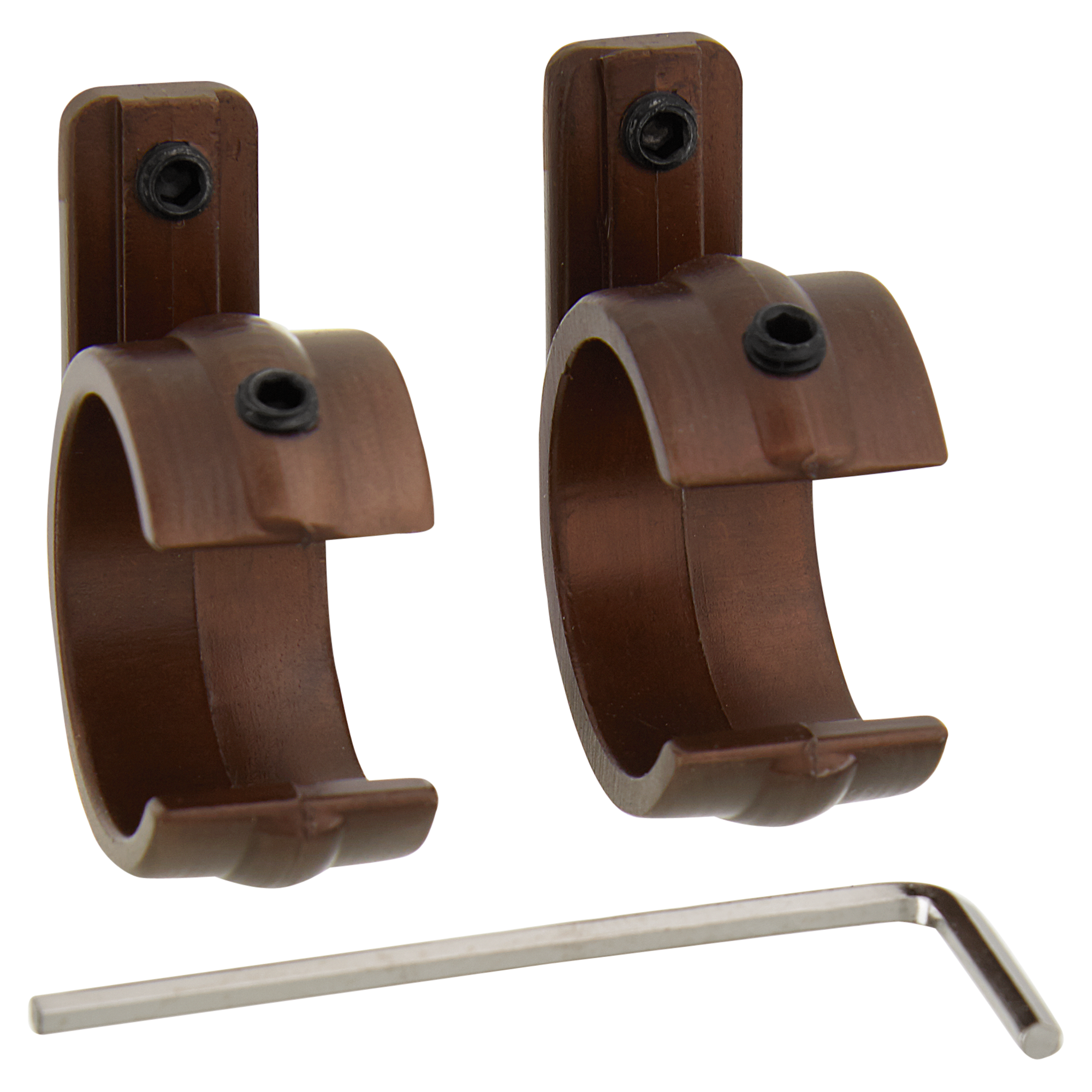 Gardinenstangen-Ringadapter Metall bronzefarben Ø 20 2 Stück mm