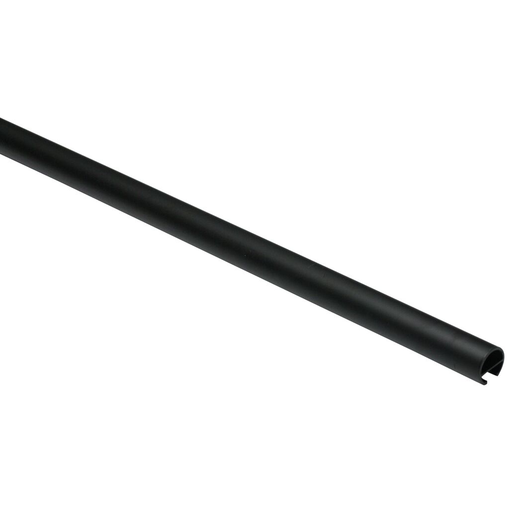 Schwarze Kleiderstange 16 mm Durchmesser, 160 cm Länge