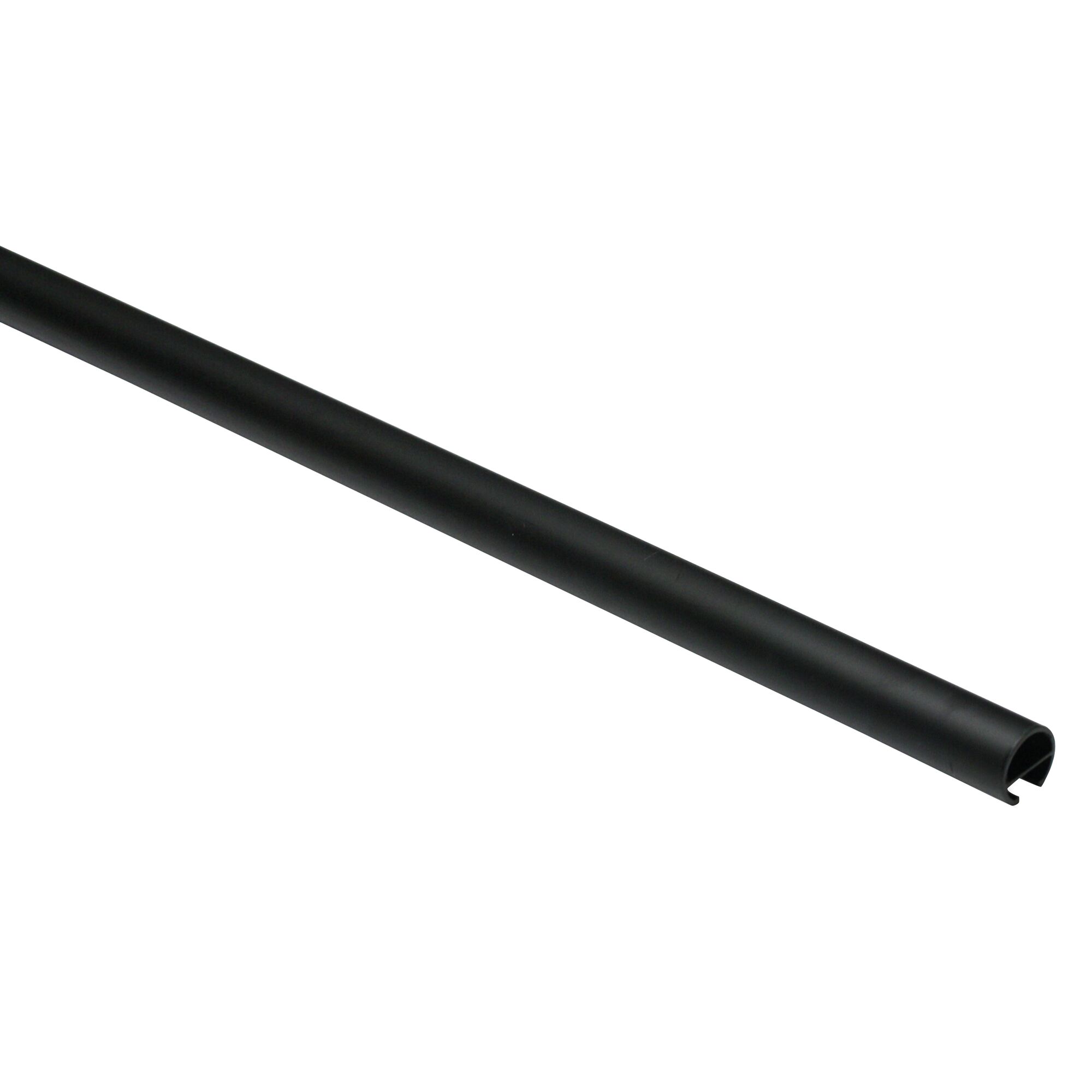 Schwarze Kleiderstange 16 mm Durchmesser, 160 cm Länge
