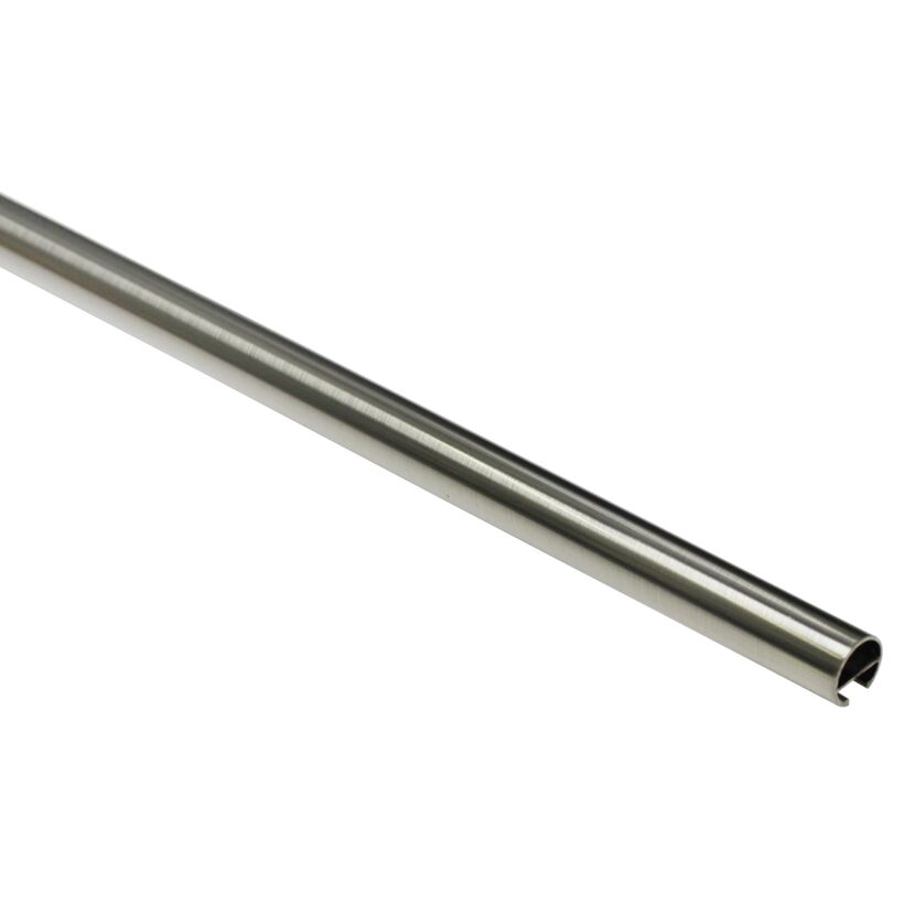 Metallstange mit Schlitz in Edelstahl-Optik