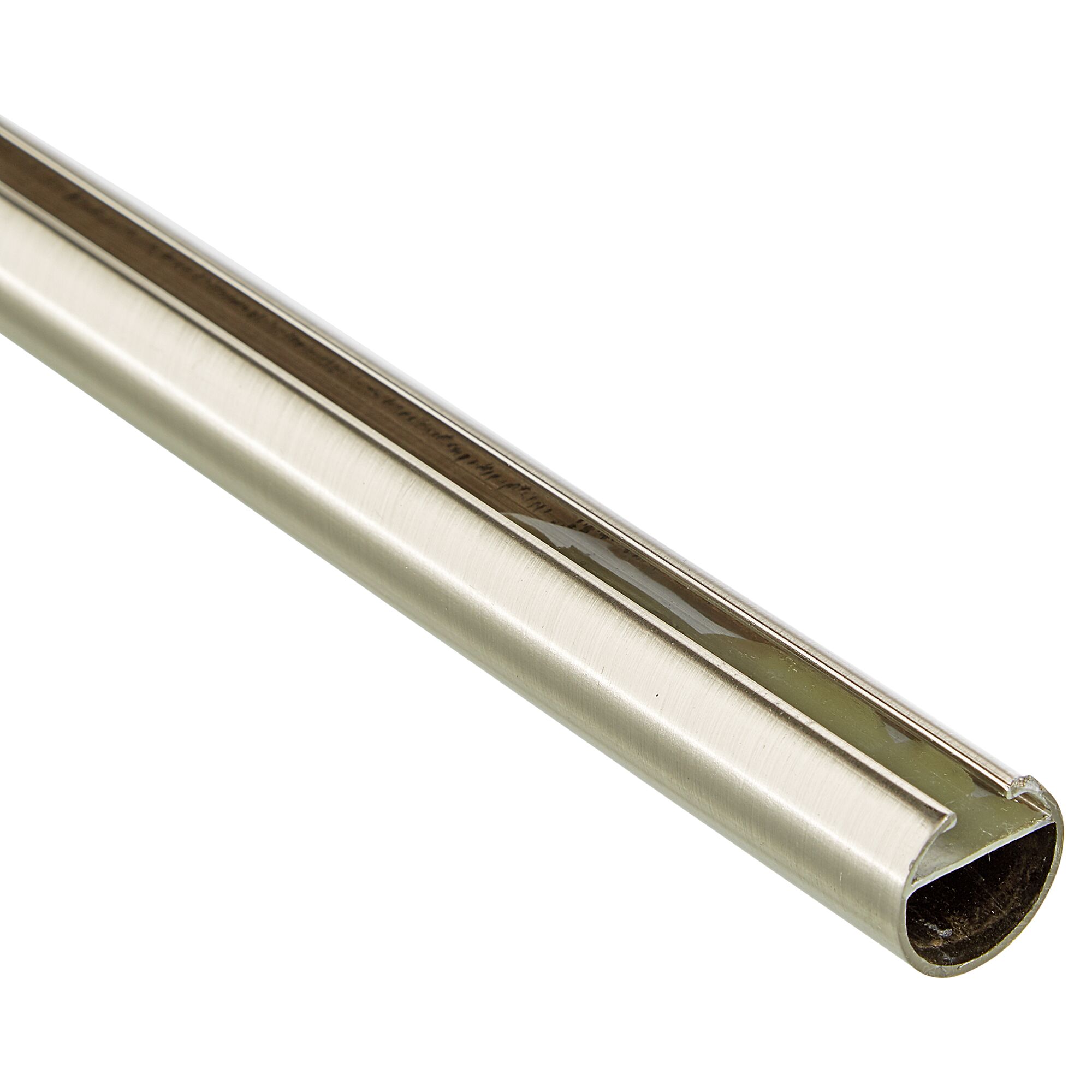 Metallstange mit Schiene in Nahaufnahme