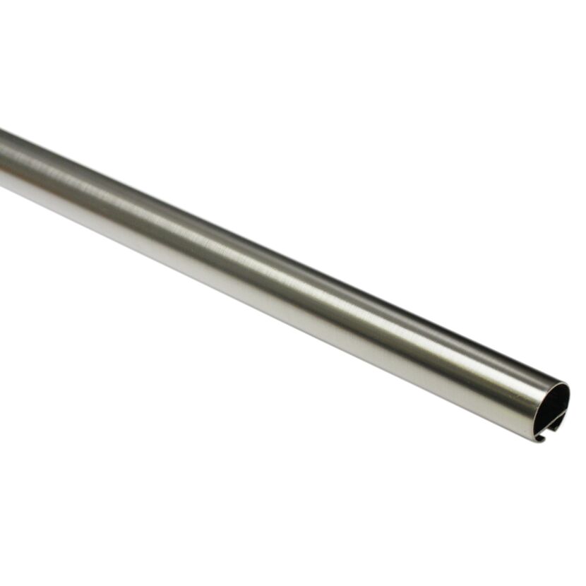 Metallstange mit Schlitz, Edelstahl-Optik
