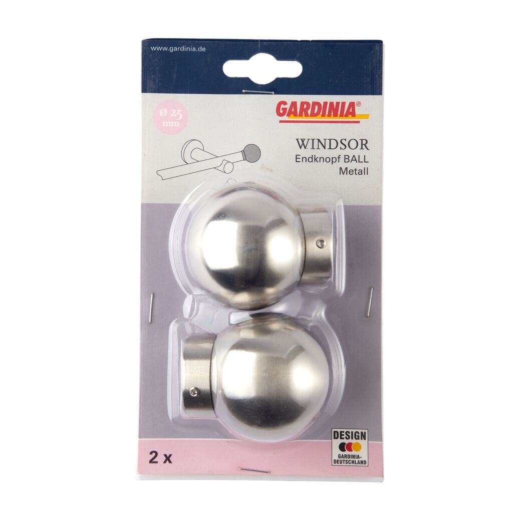 Gardina Windsor Endknopf Ball Metall, 2er Pack
