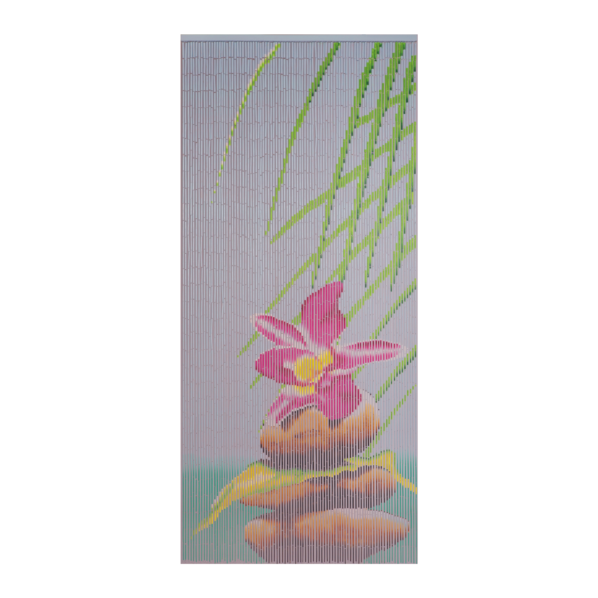 Deko-Vorhang 'Stone' Blumenoptik 200 x 90 cm mit Aufhängeleiste + product picture
