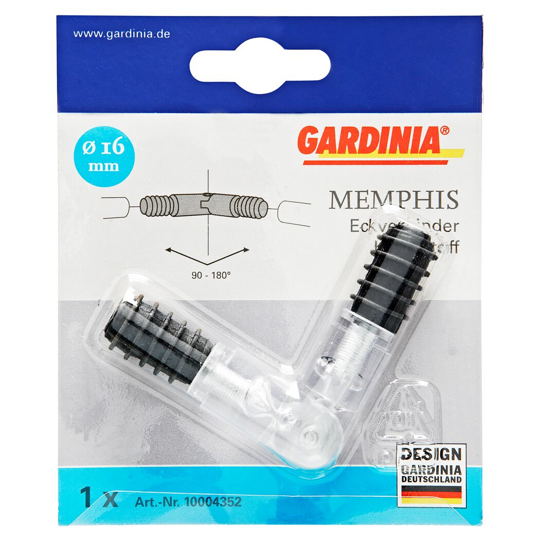 Gardina Memphis Eckverbinder transparent in Verpackung